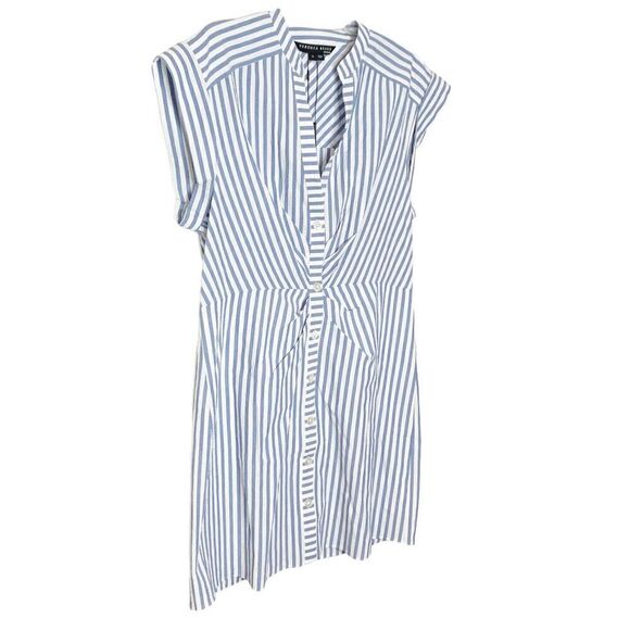 Veronica Beard Giuliana Seersucker Dress Blue White Stripe Women’s Size X-Large - Picture 4 of 12